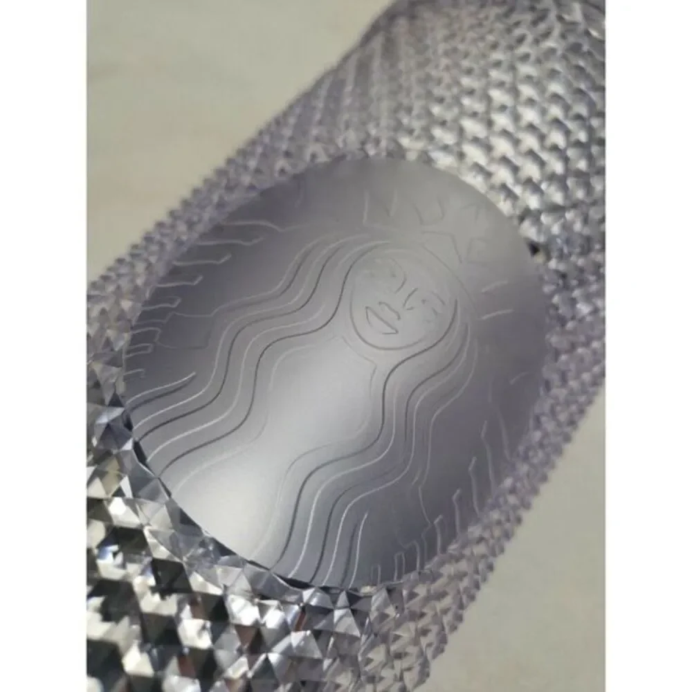 New Starbucks Clear Diamond Crystal Studded 24 oz Cold‎ Cup Tumbler